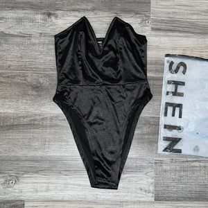 SHEIN black strapless bodysuit. NWOT